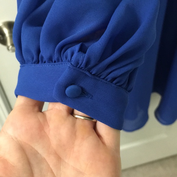 Vintage Beautiful Blue sheer dress - Picture 4 of 7